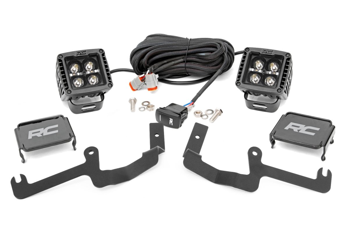 Chevrolet Silverado 1500 LED Light Kit - Front - Rough Country - Ditch Mount, 2